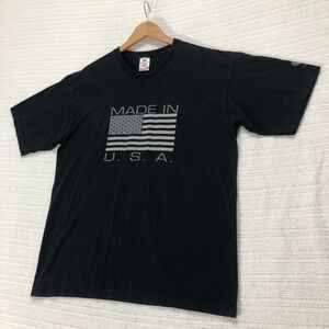 Vintage Bayside Made In USA‎ Dont Tread on Me Graphic T-Shirt Patriotic Size L